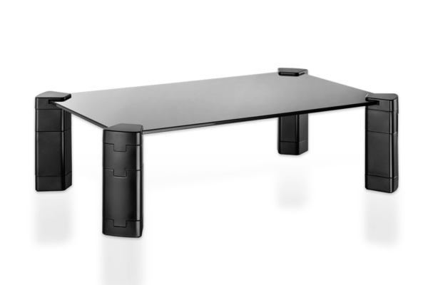BASE MONITOR/LAPTOP BASIC PLUS ALTURA AJ. 4 POS. VIDRIO TEMP.