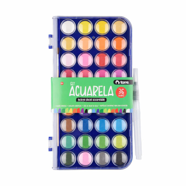 ACUARELA 36 COLORES TORRE