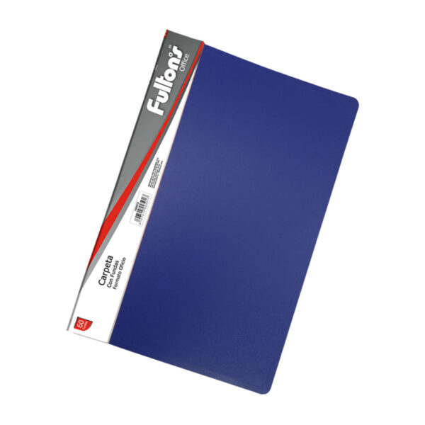 CARPETA C/FUNDAS OF. 60 FUNDAS VINIL AZUL FULTONS