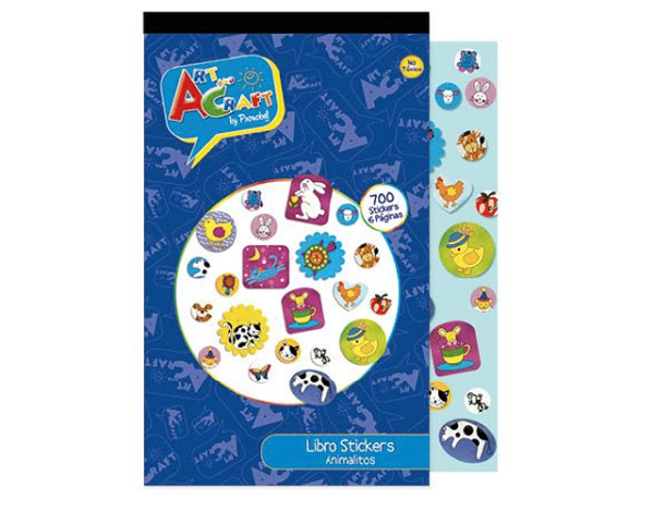 STICKERS LIBRO CARITAS FELICE 6 PAGS.600 PCS ART & CRAF