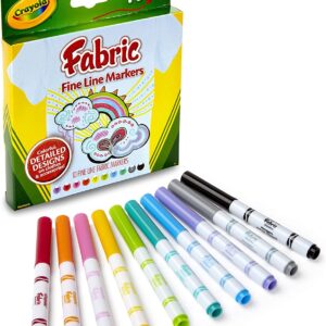 MARCADORES PUNTA FINA FABRIC 10 UNIDADES CRAYOLA