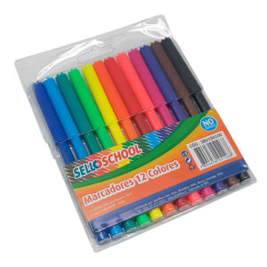 Marcadores 12 Colores, Selloschool
