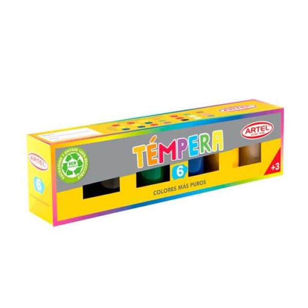 Tempera 6 colores 15ml - Artel