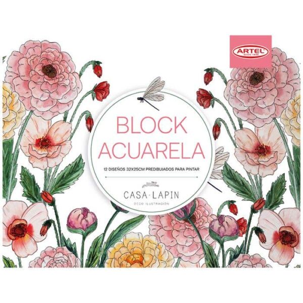 Block Acuarela con diseños - Artel