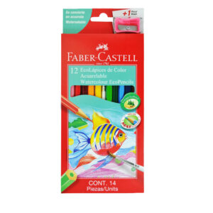 Ecolapiz acurelable 12 colores +sacap+pincel - Faber Castell