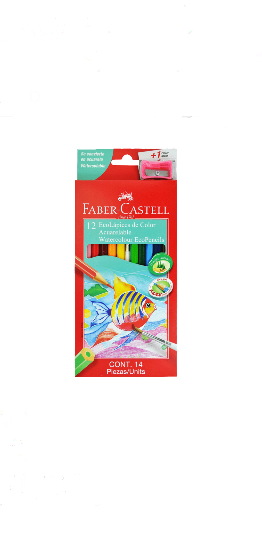 Ecolapiz acurelable 12 colores +sacap+pincel - Faber Castell