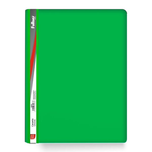 CARPETA VINIL OF. VERDE PIGM. ESTANDAR 41 A 80 HJS. FULTONS