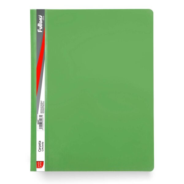 CARPETA VINIL CTA. VERDE PIGM. ESTANDAR 41 A 80 HJS. FULTONS