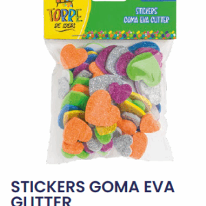 STICKERS GOMA EVA GLITTER TORRE