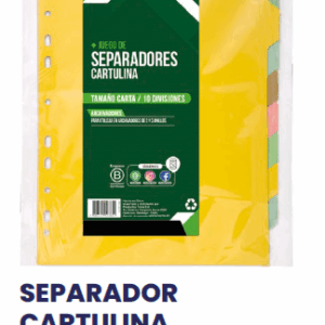 SEPARADOR CARTA CARTULINA 10 POS TORRE