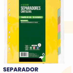 SEPARADOR OFICIO CARTULINA 10 POS TORRE