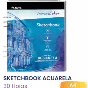 SKETCHBOOK A4 ACUARELA 30H TORRE