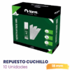 REPUESTO CUCHILLO 18 MM 10 UNI TORRE