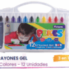 CRAYONES GEL 3 EN 1 12 COL PEKES