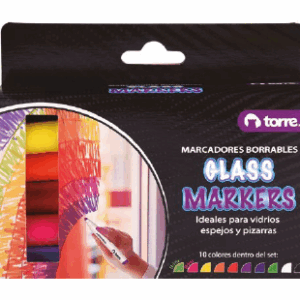 MARCADORES GRaFICOS GLASSMARKERS 10COL TORRE