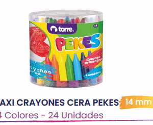 MAXI CRAYONES 24 COL PEKES TORRE