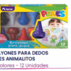 CRAYONES PARA DEDOS 12 COL PEKES TORRE