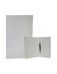 Carpeta plastificada con archivador blanco