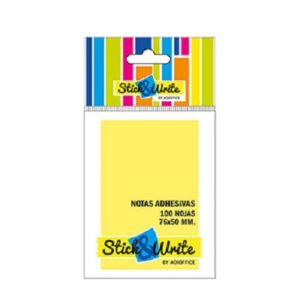 NOTAS ADHESIVAS 76X50MM 100 HOJAS AMARILLO