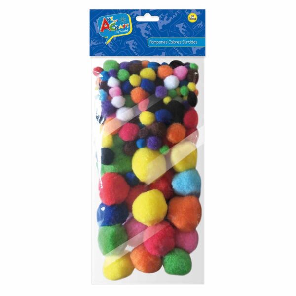 Set pompones colores tamaños surtidos - Art and Craft