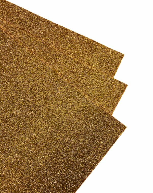 Goma eva glitter 40 x 60 dorado