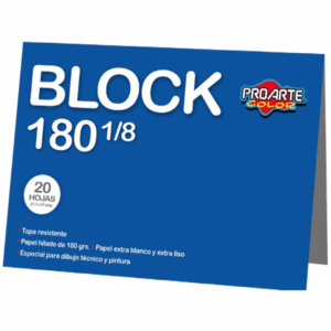BLOCK PROARTE MEDIO N°180 1/8 20H.180G 37,7x27cm
