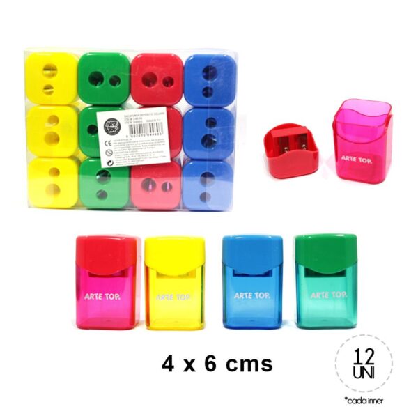 Sacapunta doble con deposito Square - Arte Top