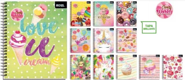CUAD.UNIV ROSS TS/ED CANDY WORLD 100HJ 7M