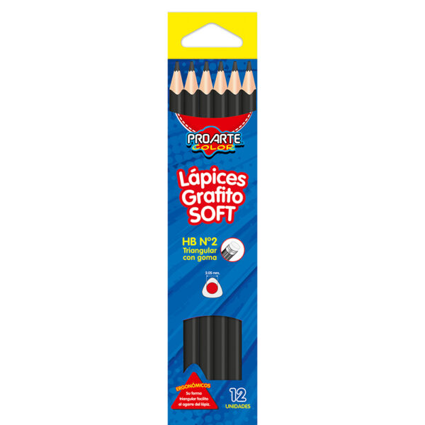 LAPICES GRAFITO SOFT PROARTE HB 12 UNID