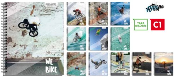 CUAD. UNIV PROARTE TED/ ED RIDERS 100 HJ 7MM