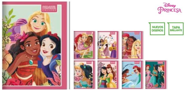 CUAD.PROARTE COLLEGE PRINCESAS 80 HJ 7MM