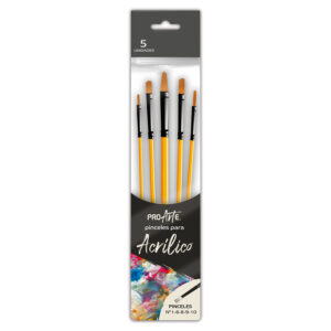 PINCELES PROARTE ACRILICO 5 UNI.DISTINTAS