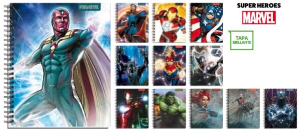 CUAD. UNIV PROARTE TED/ ED SUPER HEROES 100 HJ 7MM
