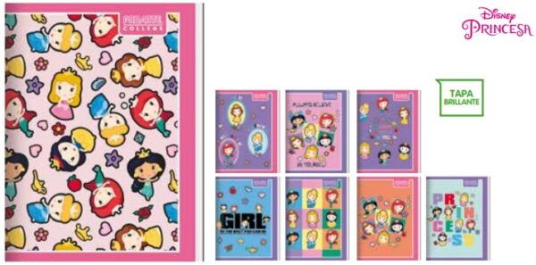 CUAD.PROARTE COLLEGE PRINCESAS KAWAII 80 HJ 7MM