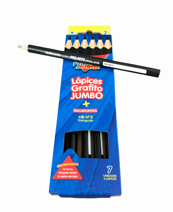 LAPICES GRAFITO TRIANGUL.No2 HB JUMBO C/6 UNI