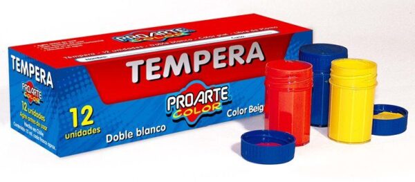 TEMPERA PROARTE 12 Unid. FRASCO 15 CC