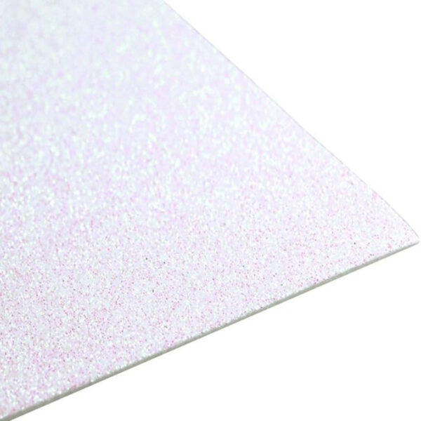 Pliego goma eva glitter 40x60cm Blanco