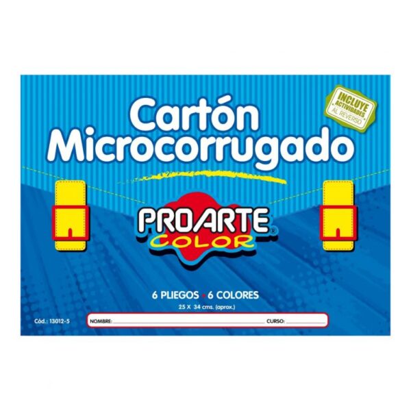 EST.CARTON MICROCORRUGADO 6 HJS 6 COL 25x34cm