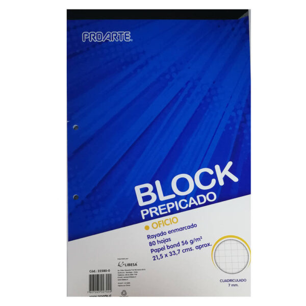 BLOCK PREPICADO PROARTE OFICIO 80 HJ 7mm