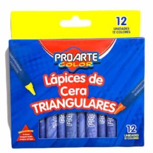 LAPICES CERA PROARTE TRIANGULARES 12 COLORES