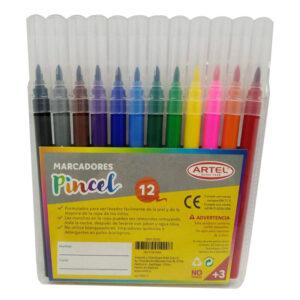 Est. 12 marcadores Punta Pincel ARTEL