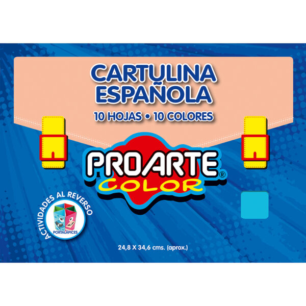 EST.CARTULINA ESPAÑOLA 10 HJS 10 COL. 24,8x34,6 CM