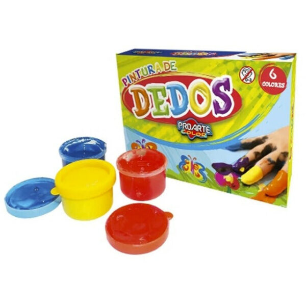 TEMPERA PROARTE DEDOS 6col FRASCO 35cc