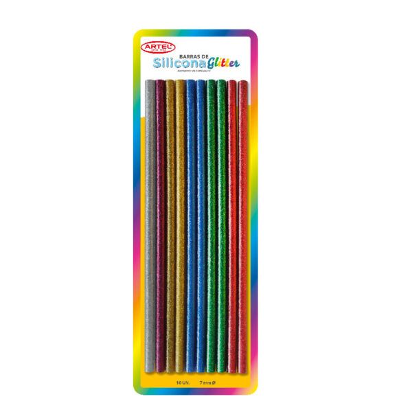 Bl. Barra SILICONA ARTEL 7mm 10u glitter