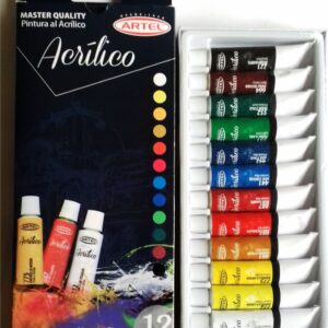 Set Acrílicos Artel 12 colores de 12ml