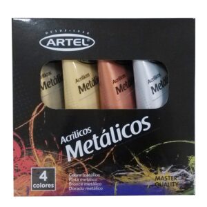 Set Pint.Acrilica metalica 4 col x 22ml