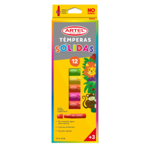 Tempera Solida 12 colores