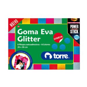 BOLSON GOMA EVA GLITTER C/STICKER TORRE