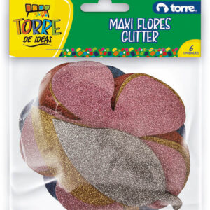 MAXI FLORES GOMA EVA GLITTER TORRE