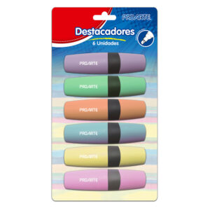 BL.DESTACADORES PROARTE PASTELES 6 UNI 6 COLORES